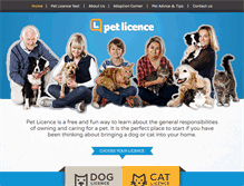 Tablet Screenshot of petlicence.com.au